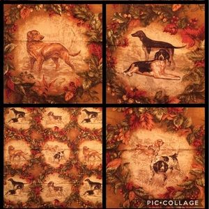 Vintage Kravet Autumn Dog Fabric